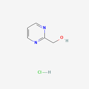 molecular formula C5H7ClN2O B8080392 Pyrimidin-2-ylmethanol hcl 