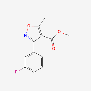 molecular formula C12H10FNO3 B8080405 Methyl 3-(3-fluorophenyl)-5-methylisoxazole-4-carboxylate 