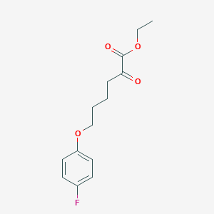 molecular formula C14H17FO4 B8080543 Ethyl 6-(4-fluorophenoxy)-2-oxohexanoate 