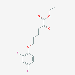 molecular formula C14H16F2O4 B8080544 Ethyl 6-(2,4-difluorophenoxy)-2-oxohexanoate 