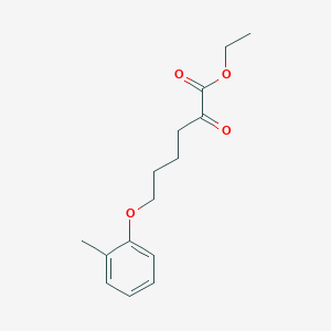 molecular formula C15H20O4 B8080563 Ethyl 6-(2-methylphenoxy)-2-oxohexanoate 