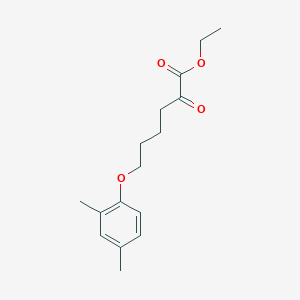 molecular formula C16H22O4 B8080569 Ethyl 6-(2,4-dimethylphenoxy)-2-oxohexanoate 