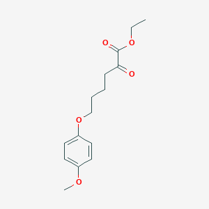 molecular formula C15H20O5 B8080577 Ethyl 6-(4-methoxyphenoxy)-2-oxohexanoate 