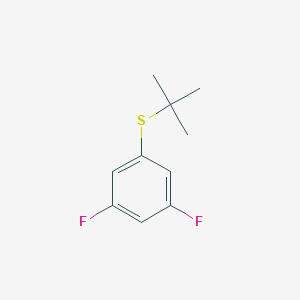 molecular formula C10H12F2S B8080896 1-Tert-butylsulfanyl-3,5-difluorobenzene 
