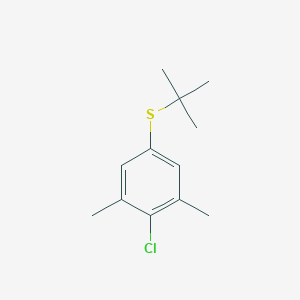molecular formula C12H17ClS B8080949 5-Tert-butylsulfanyl-2-chloro-1,3-dimethylbenzene 
