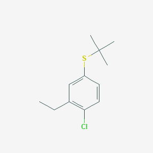 molecular formula C12H17ClS B8080960 4-Tert-butylsulfanyl-1-chloro-2-ethylbenzene 