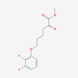 molecular formula C13H14F2O4 B8080986 Methyl 6-(2,3-difluorophenoxy)-2-oxohexanoate 