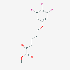 molecular formula C13H13F3O4 B8080990 Methyl 2-oxo-6-(3,4,5-trifluorophenoxy)hexanoate 