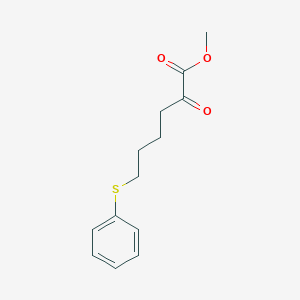 molecular formula C13H16O3S B8081009 Methyl 2-oxo-6-phenylsulfanylhexanoate 