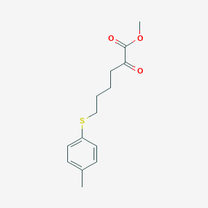 molecular formula C14H18O3S B8081020 Methyl 6-(4-methylphenyl)sulfanyl-2-oxohexanoate 