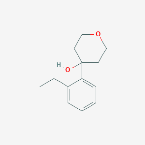 molecular formula C13H18O2 B8081192 4-(2-Ethylphenyl)oxan-4-ol 