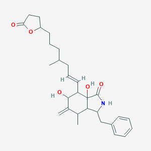 molecular formula C29H39NO5 B080814 Octahydro-6,7a-dihydroxy-4-methyl-7-(4-methyl-7-(tetrahydro-5-oxo-2-furyl)-1-heptenyl)-3-(phenylmethyl)-1H-isoindol-1-one CAS No. 14110-71-5