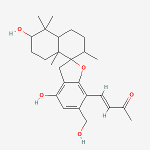 (E)-4-[3,4'-dihydroxy-6'-(hydroxymethyl)-4,4,7,8a-tetramethylspiro[2,3,4a,5,6,7-hexahydro-1H-naphthalene-8,2'-3H-1-benzofuran]-7'-yl]but-3-en-2-one