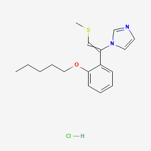 1-[2-Methylsulfanyl-1-(2-pentoxyphenyl)ethenyl]imidazole hydrochloride