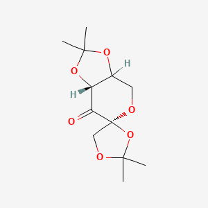 molecular formula C12H18O6 B8081609 (4S,7'aR)-2,2,2',2'-tetramethylspiro[1,3-dioxolane-4,6'-4,7a-dihydro-3aH-[1,3]dioxolo[4,5-c]pyran]-7'-one 