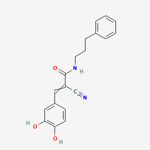 2-cyano-3-(3,4-dihydroxyphenyl)-N-(3-phenylpropyl)-2-propenamide