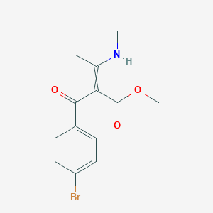 molecular formula C13H14BrNO3 B8081678 methyl 2-(4-bromobenzoyl)-3-(methylamino)but-2-enoate 