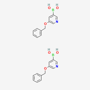 molecular formula C24H24B2N2O6 B8081719 Carbamic acid, N-(2-amino-1-methylethyl)-, phenSTART_RECORD 