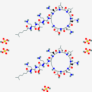 molecular formula C104H206N32O46S5 B8081723 Colistin sulfate 