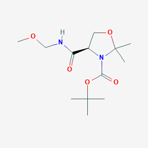 molecular formula C13H24N2O5 B8081854 tert-butyl (4R)-4-(methoxymethylcarbamoyl)-2,2-dimethyl-1,3-oxazolidine-3-carboxylate 