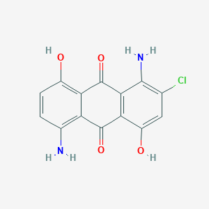 molecular formula C14H9ClN2O4 B080819 9,10-Anthracenedione, 1,5-diaminochloro-4,8-dihydroxy- CAS No. 12217-79-7