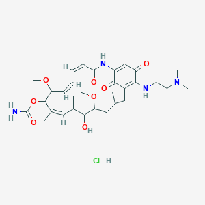 molecular formula C32H49ClN4O8 B8082315 Geldanamycin, 17-demethoxy-17-[[2-(dimethylamino)ethyl]amino]-,monohydrochloride 