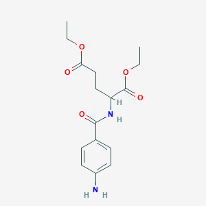 molecular formula C16H22N2O5 B080825 Diethyl 2-[(4-aminobenzoyl)amino]pentanedioate CAS No. 13726-52-8