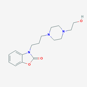 molecular formula C16H23N3O3 B080826 2-Benzoxazolinone, 3-(3-(4-(2-hydroxyethyl)-1-piperazinyl)propyl)- CAS No. 14733-76-7