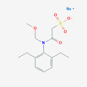 molecular formula C14H20NNaO5S B8082828 sodium;2-[2,6-diethyl-N-(methoxymethyl)anilino]-2-oxoethanesulfonate 