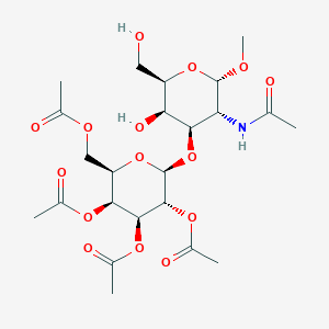 molecular formula C23H35NO15 B8082836 Methyl 2-acetamido-2-deoxy-3-O-(2,3,4,6-tetra-O-acetyl-b-D-galactopyranosyl)-a-D-galactopyranoside 