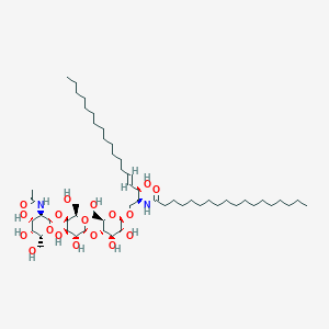 molecular formula C56H104N2O18 B8083041 N-acetyl-beta-D-galactosaminyl-(1->4)-beta-D-galactosyl-(1->4)-beta-D-glucosyl-(1<->1')-N-stearoylsphingosine CAS No. 41106-94-9
