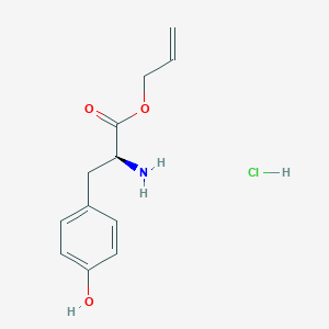 molecular formula C12H16ClNO3 B8083442 prop-2-enyl (2S)-2-amino-3-(4-hydroxyphenyl)propanoate;hydrochloride 