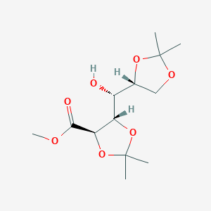 molecular formula C13H22O7 B8083446 methyl (4R,5S)-5-[(R)-[(4R)-2,2-dimethyl-1,3-dioxolan-4-yl]-hydroxymethyl]-2,2-dimethyl-1,3-dioxolane-4-carboxylate 
