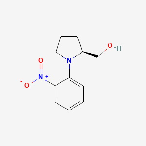 molecular formula C11H14N2O3 B8083501 (S)-(1-(4-Nitrophenyl)pyrrolidin-2-yl)methanol 
