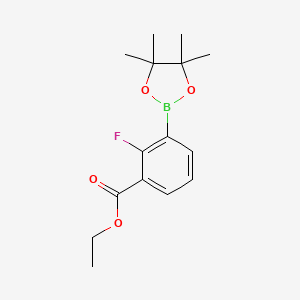 molecular formula C15H20BFO4 B8083720 Ethyl 2-fluoro-3-(4,4,5,5-tetramethyl-1,3,2-dioxaborolan-2-yl)benzoate 