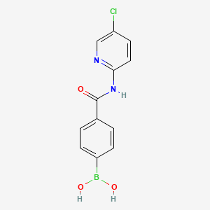 molecular formula C12H10BClN2O3 B8083917 B-[4-[[(5-chloro-2-pyridinyl)amino]carbonyl]phenyl]Boronic acid 