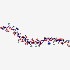 molecular formula C159H252N46O48 B8084011 L-Tyrosinamide, L-threonyl-L-valyl-L-glutaminyl-L-lysyl-L-leucyl-L-alanyl-L-histidyl-L-glutaminyl-L-isoleucyl-L-tyrosyl-L-glutaminyl-L-phenylalanyl-L-threonyl-L-alpha-aspartyl-L-lysyl-L-alpha-aspartyl-L-lysyl-L-alpha-aspartyl-L-asparaginyl-L-valyl-L-alanyl-L-prolyl-L-arginyl-L-seryl-L-lysyl-L-isoleucyl-L-seryl-L-prolyl-L-glutaminylglycyl- 