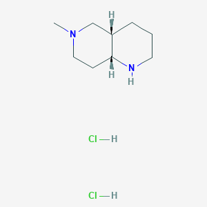 molecular formula C9H20Cl2N2 B8084048 rac-(4aS,8aR)-6-Methyldecahydro-1,6-naphthyridine dihydrochloride 