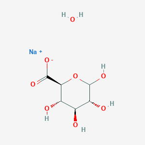 molecular formula C6H11NaO8 B8084079 sodium;(2S,3S,4S,5R)-3,4,5,6-tetrahydroxyoxane-2-carboxylate;hydrate 