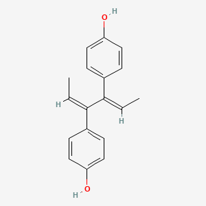 molecular formula C18H18O2 B8084262 4-[(2Z,4E)-4-(4-hydroxyphenyl)hexa-2,4-dien-3-yl]phenol 