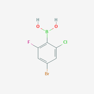 molecular formula C6H4BBrClFO2 B8084374 4-bromo-2-chloro-6-fluorophenylboronic acid 