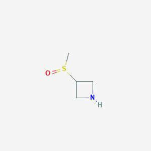 molecular formula C4H9NOS B8084850 3-(Methylsulfinyl)-azetidine HCl 