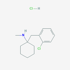 1-[(2-chlorophenyl)methyl]-N-methylcyclohexan-1-amine;hydrochloride