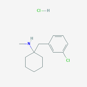 1-[(3-chlorophenyl)methyl]-N-methylcyclohexan-1-amine;hydrochloride