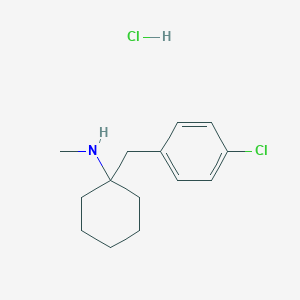 1-[(4-chlorophenyl)methyl]-N-methylcyclohexan-1-amine;hydrochloride