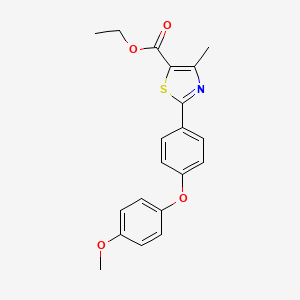 Ethyl 2-[4-(4-methoxyphenoxy)phenyl]-4-methyl-1,3-thiazole-5-carboxylate