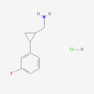 (2-(3-Fluorophenyl)cyclopropyl)methanamine xhydrochloride