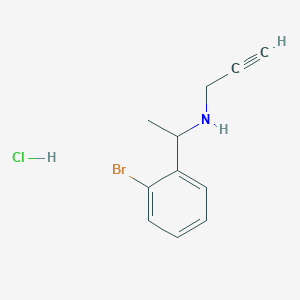 N-[1-(2-bromophenyl)ethyl]prop-2-yn-1-amine;hydrochloride
