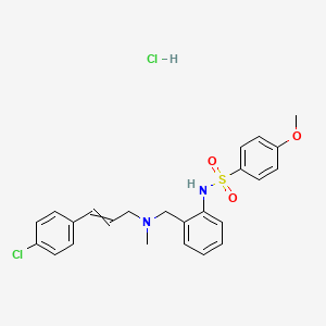 N-[2-[[3-(4-chlorophenyl)prop-2-enyl-methylamino]methyl]phenyl]-4-methoxybenzenesulfonamide;hydrochloride