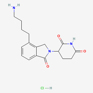 molecular formula C17H22ClN3O3 B8085341 Lenalidomide-C4-NH2 hydrochloride 